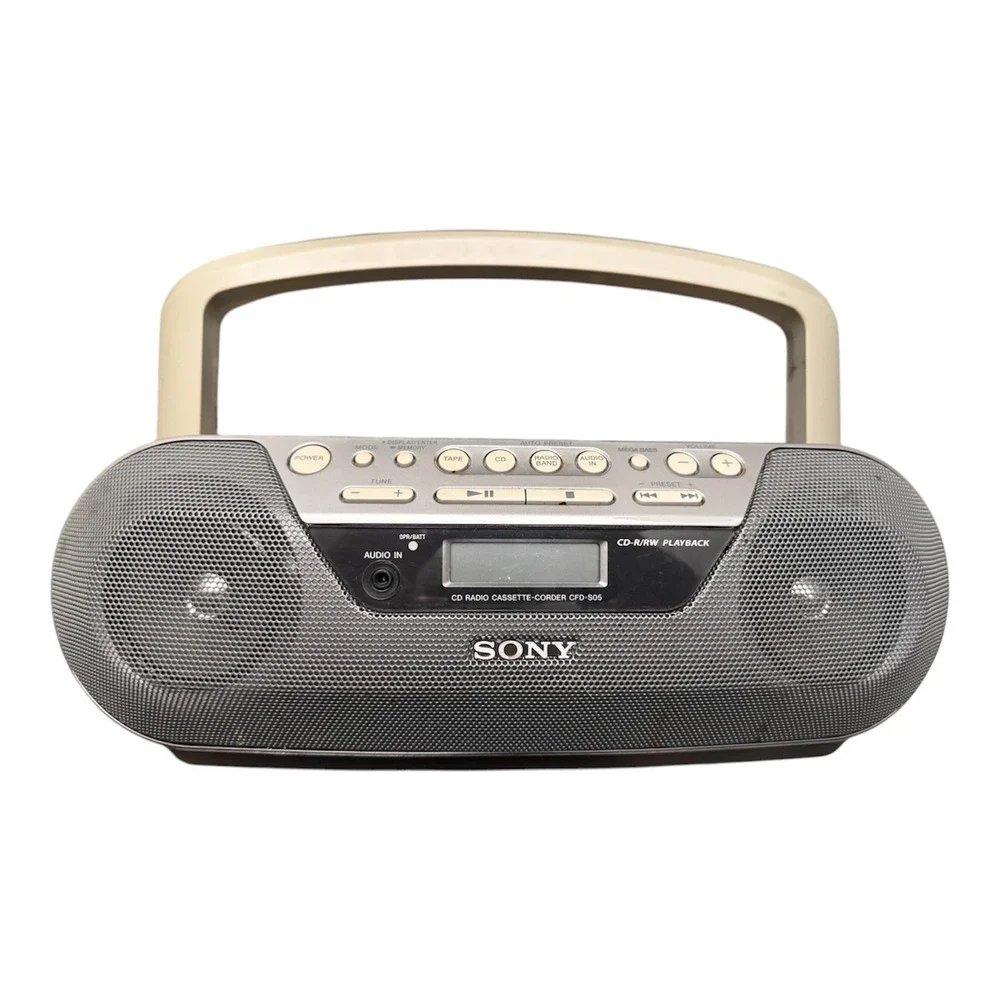 SONY (CFD-S05 )AM/FM Radio Boombox CD Cassette Tape Player Megabass Stereo